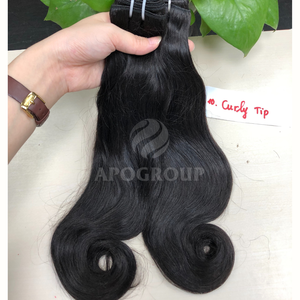 100% vierge Remy brésilien Extensions de cheveux Double trame pointe bouclée teint bombe cheveux tissage Style droit couleur claire cheveux humains - Product Image 1