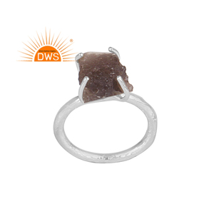 Bague empilable en argent sterling fin 925 de créateur fait à la main - Product Image 1