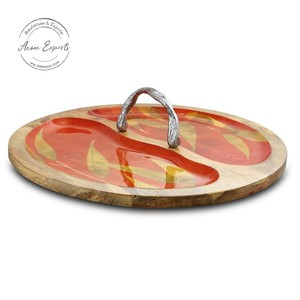 Bandeja de Servir de Madera Ecológica, Contemporánea y Personalizable, Elegante Plato de Madera para el Hogar, Restaurantes, Fiestas y Catering - Product Image 1