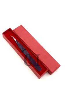 แหนบต่อขนตาทำจากสแตนเลสเคลือบผงพลัม45องศาอุปกรณ์เสริมความงามแบบใหม่โลโก้ตามสั่ง - Product Image 4