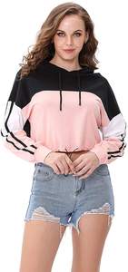 Two Piece Pants Set Sport Sweatsuit Women's Set Hooded Crop Top Jogger Pants Set Active Custom Factory Price - Product Image 5