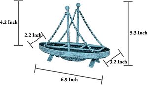 Servilletero con forma de barco en metal con diseño vintage perfecto para accesorios de mesa de restaurante y hotel - Product Image 3