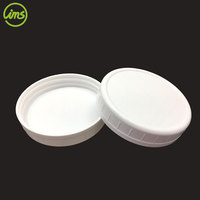 Couvercles réutilisables en plastique blanc de 3,62'' pour bocaux Mason à large ouverture avec couvercle anti-déversement et anti-poussière pour tasses et usage alimentaire