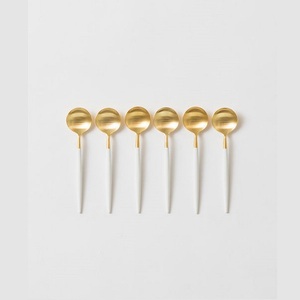 Juego de cubiertos de acero inoxidable color dorado para servir y comer, juego de cubiertos de primera calidad. - Product Image 6