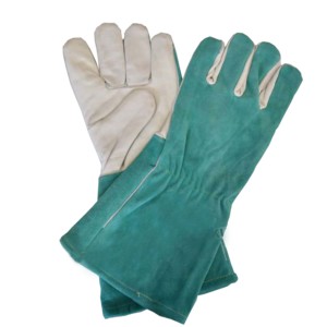Guantes de seguridad más vendidos Cuero de grano de cabra con forro polar Función anticorte Guantes de soldadura de cuero dividido en la espalda - Product Image 6