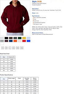 Sweat à capuche pour hommes, 50% coton 50% Polyester, manches longues, imprimé surdimensionné - Product Image 2