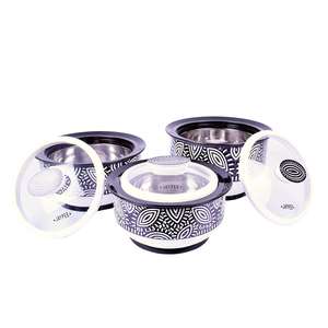 Cooker king — ensemble de 2 casseroles internationale, 1200 + 1200, noir, 1200 + 1200 ml, ensemble de 3 avec couvercle en verre - Product Image 3