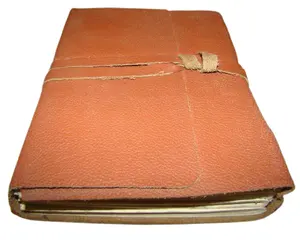 Livro de desenho de escritor de couro genuíno para presente, papel corporativo marrom rústico personalizado, papel naturalmente tratado para presente