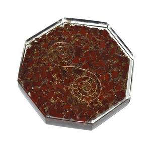 Assiettes vastu de guérison en agate de jaspe rouge décoration de la maison de style Feng Shui gravure sculptée pour la technique d'amour - Product Image 1