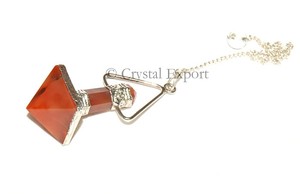 Natural Carnellian Pyramid Pendulums Supplier Offering Gemstone Pendulums for Sale - Product Image 2