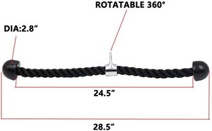 Bodybuilding Fitness Training <b>Gym</b> Accessories Braided Tricep <b>Rope</b> Double Grip Nylon Pubg Sport 10 Pcs Black Tricep Roop 2-3 Days - Product Image 4