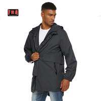 Coupe-vent confortable à capuche, vêtement de sport, veste personnalisée à bande réfléchissante, poche respirante, imperméable d'hiver, nouvelle collection 2020
