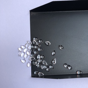 หินควอตซ์คริสตัลธรรมชาติขนาด3มม. 4มม. 5มม. พลอยอัญมณีทรงหลวมเรียบสำหรับเครื่องประดับ - Product Image 2