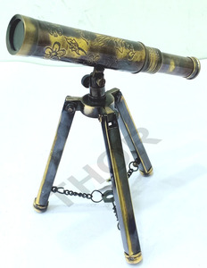 Jumelles trépied antiques nautiques télescope en laiton vintage de haute qualité avec support en laiton antique - Product Image 3