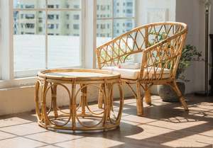 Round Rattan Coffee Table Side Table Wholesale - Product Image 4