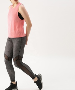 Oem secado rápido espalda abierta mujeres yoga camiseta sin mangas fitness - Product Image 5