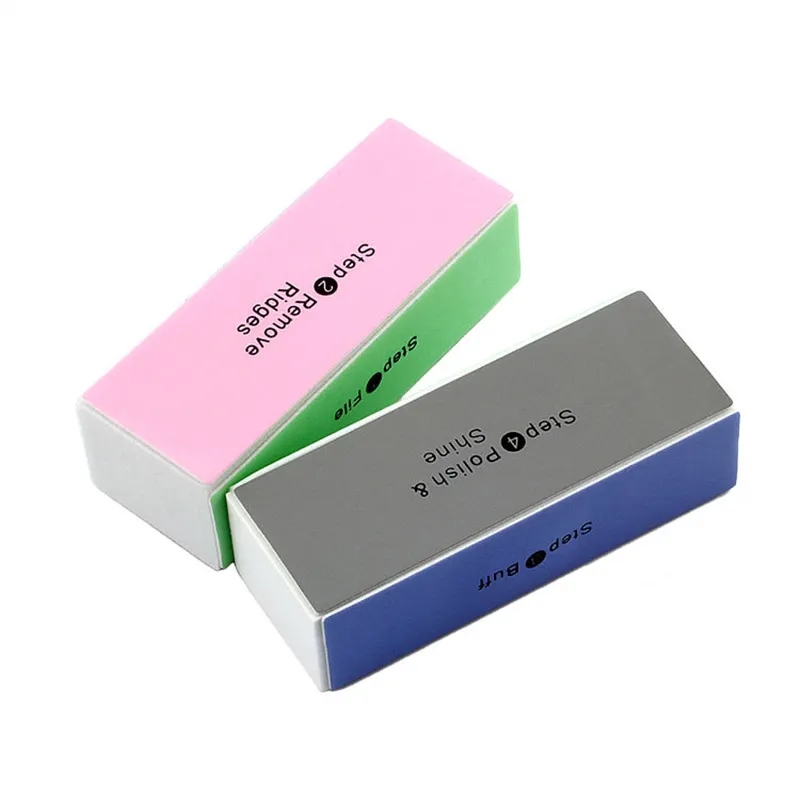 Hot Sale Personalized Professional Beauty Manicure Nail Buffer Block Colorful Reusable Small 4 Ways Nail Buffer