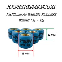 Ensemble de rouleaux pour moto, livraison gratuite, tailles variables, 15x12 MM, matériau en cuivre