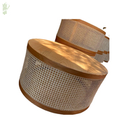 Table basse au design moderne VGA RT30, fabriquée à la main par Vgeenart au Vietnam, en bambou naturel et rotin, meubles de salon