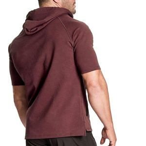 OEM-Sudadera con capucha de manga corta para hombre, ropa con estampado personalizado, informal, a la moda, venta al por mayor - Product Image 4