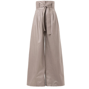 Nouvelle Collection Été – Pantalon en Coton Designer pour Femme Grande Taille, Respirant, Taille Élastique, Jambe Large, Séchage Rapide, Style Pyjama, Devant Plat - Product Image 1