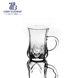 Luwu — tasses à café en <span class=keywords><strong>verre</strong></span> irisé, verres à thé royal, avec poignée, prix d'usine, nouveau Design, 135ml - Product Image 2