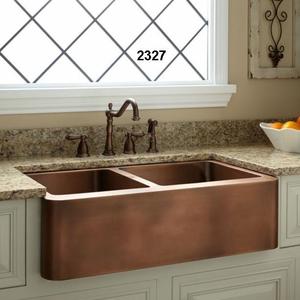 อ่างล้างจานทองแดงสองชั้นแบบโบราณสำหรับบ้านไร่ - Product Image 2