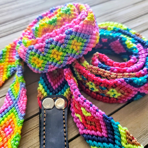 1" Dog <b>Leash</b> - Leather Dog <b>Leash</b>, Handmade Lead, Mexican Dog <b>Leash</b>, Boho Dog <b>Leash</b>, Waterproof <b>Leash</b>, Dog Lead, Macrame <b>Leash</b>, h - Product Image 1