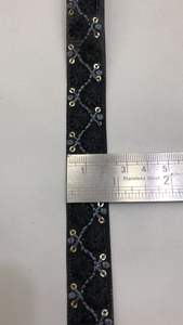 Tissu de base en filet coloré or, fait sur mesure, avec broderie florale, adapté aux créateur de vêtements - Product Image 5