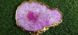 Platos y posavasos de ágata de piedras preciosas azules del océano naturales adecuados para tiendas de decoración del hogar - Product Image 6