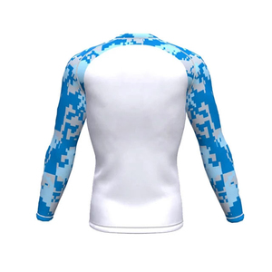 Digital Print Wear Custom ODM/OEM Mma Bjj Rashguard <b>Long</b> Sleeve <b>Mens</b> Sports T-Shirt Compression <b>Shorts</b> Rash Guard Fitness Wear - Product Image 6