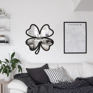 Premium QualitySHAMROCK Mirror <b>Wall</b> <b>Decor</b>, 85CM X 80CM, Metal <b>Decor</b>, <b>Wall</b> Art, - Product Image 1