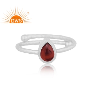 925 Fine Sterling <b>Silver</b> Natural <b>Garnet</b> Gemstone Stackable <b>Ring</b> Jewelry For Women Gift For Her - Product Image 2