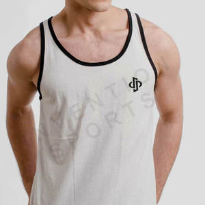 Camiseta sin mangas de algodón 100% para hombre, ropa informal para exteriores, venta al por mayor - Product Image 5