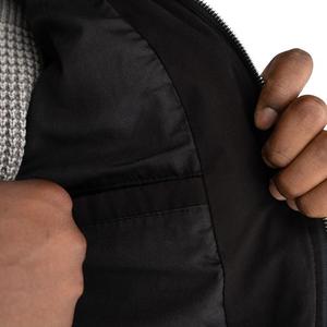 Blouson aviateur imperméable à col montant en toile personnalisé pour hommes automne hiver vente en gros avec logo personnalisé - Product Image 3