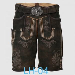 Lederhosen ผ้าปักลายสไตล์บาวาเรียนสำหรับผู้ชายผ้าปักลายใบไม้สีกลางเอวสำหรับฤดูใบไม้ผลิ Oktoberfest - Product Image 3