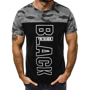 Summer Fashion Men's T Shirt Casual <b>Patchwork</b> Short Sleeve T Shirt Mens Clothing Trend Casual Slim Fit Hip-Hop <b>Top</b> Tees Custom - Product Image 3