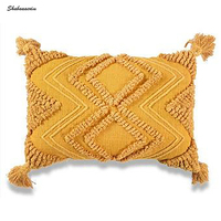 Nouvelles Housses de Coussin Modernes Personnalisées à Rayures Tissées, Broderie Marocaine Faite Main en Coton, Style Bohème, par un Fabricant Indien