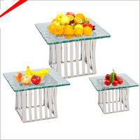 Support de présentation de nourriture en acier noir, support de buffet, support de présentation de nourriture décoratif pour restaurant, support de présentation de desserts