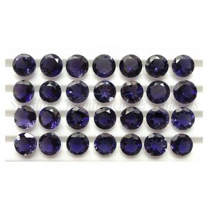 Haute qualité 2mm rond brillant coupe naturelle Iolite pierres précieuses en vrac IGI certifié prix d'usine en gros - Product Image 2