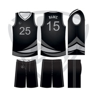 Ensemble d'uniformes de basketball pour hommes adultes en gros, kit personnalisé par sublimation, respirant, antibactérien, protection UV, 100 % polyester
