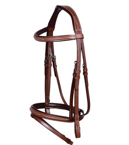 Bridon en cuir de cheval de qualité supérieure, élégant et personnalisé, bridon/bits en cuir de cheval pour sports équestres en plein air - Product Image 1