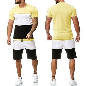 Vêtements quotidiens costumes masculins pour hommes survêtement été Sport Fitness vêtements de maison hommes Shorts manches T-Shirt pantalon 2 pièces ensembles de pantalons - Product Image 5