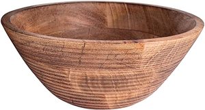 Ensemble de bols ronds en bois pour fruits et salades Royal Design en bois d'acacia idéal pour les repas et les repas en Inde - Product Image 4