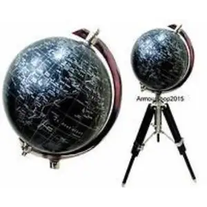 Classic World Globe With Table Tripod Stand Nautical Authentic Classic World Globe With Table Modern