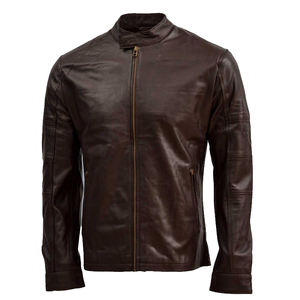 Veste en cuir à col montant personnalisée pour hommes, tissu en toile durable de style High Street pour l'hiver-Meilleur prix! - Product Image 1
