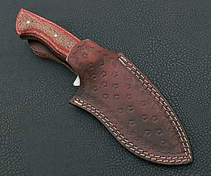 Couteau à lame fixe en acier damas fait à la main Sizzco personnalisable OEM belle poignée en Micarta pour la chasse Camping cadeau parfait pour - Product Image 5