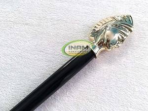 Bastón de madera hecho a mano con mango indio, bastón de madera con mango de latón rojo - Product Image 5