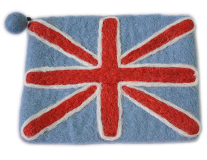 Monedero con diseño de corazón de lana con diseño personalizado del Reino Unido para niñas Mini portátil con cremallera a la moda para uso diario - Product Image 1