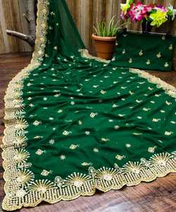 Saree en soie banarasi Alphanumero - Product Image 4